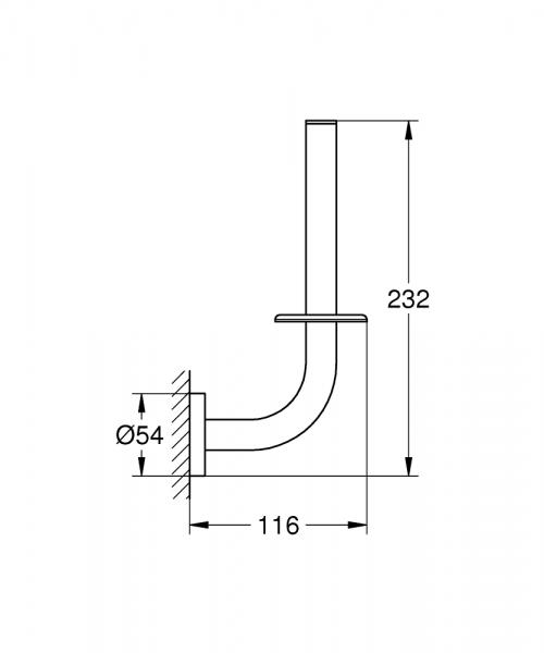 Grohe Essentials reserve toiletrulleholder - B&oslash;rstet nikkel