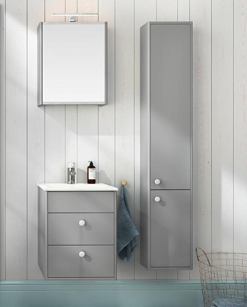 Gustavsberg Graphic højskab - Lille dybde - Grå mat Gustavsberg Graphic højskab - Lille dybde - Grå mat