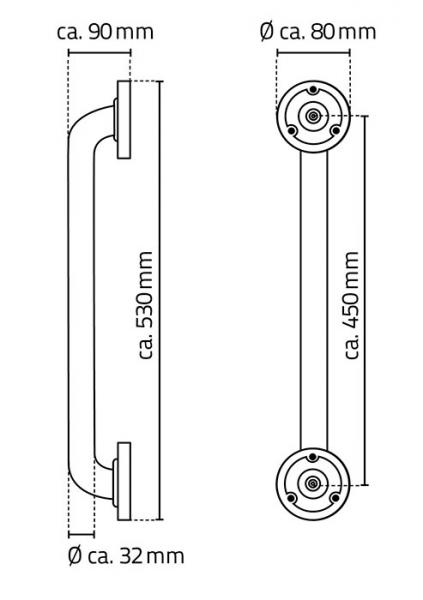 Ridder Assistent badekargreb - 45 cm - Sort alu Ridder Assistent badekargreb - 45 cm - Sort alu