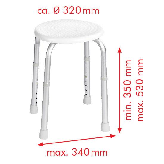 Ridder Assistent badestol - Rund - Hvid Ridder Assistent badestol - Rund - Hvid