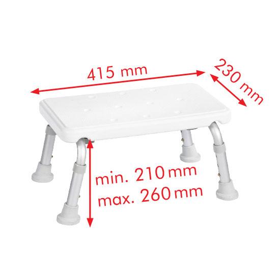 Ridder Assistent fodskammel - Højdejusterbar - Hvid Ridder Assistent fodskammel - Højdejusterbar - Hvid