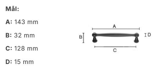 Beslagsboden m&oslash;belgreb i vintagelook B6301 - Antik messing