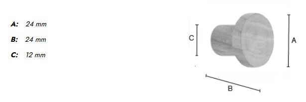 Beslagsboden BB407 m&oslash;belknop i tr&aelig; - Sort ask