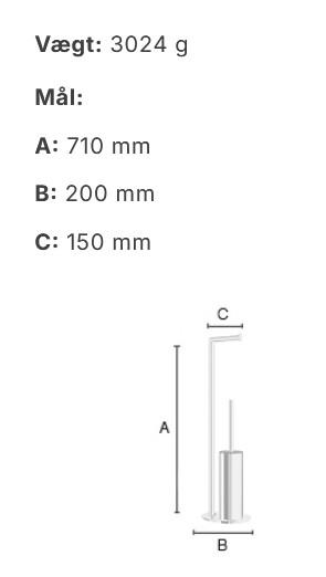 Smedbo Outline holder til toiletpapir og toiletbørste til gulv - Poleret stål Smedbo Outline holder til toiletpapir og toiletbørste til gulv - Poleret stål