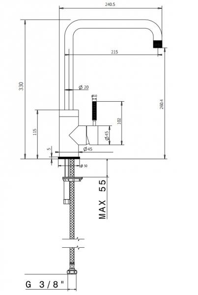 Cassøe Noba K6 køkkenarmatur - Børstet stål Cassøe Noba K6 køkkenarmatur - Børstet stål