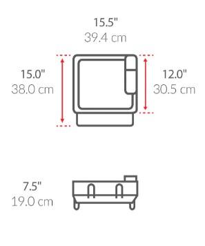 Simplehuman kompakt opvaskebakke m/st&aring;lramme