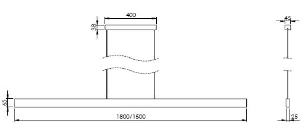 Cassøe Linea lineær pendellampe 150 cm - Mat sort Cassøe Linea lineær pendellampe 150 cm - Mat sort