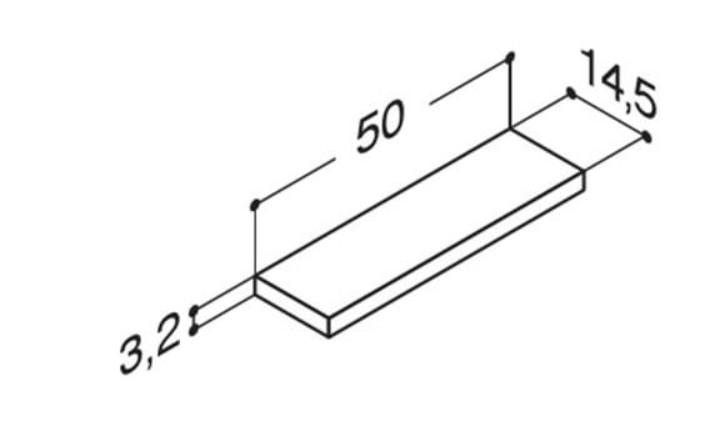 Dansani Luna hylde 50 - Nordisk eg Dansani Luna hylde 50 - Nordisk eg