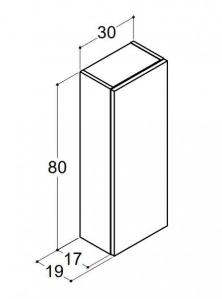 Dansani Luna Urban overskab - Venstrehængslet - Natur eg Dansani Luna Urban overskab - Venstrehængslet - Natur eg