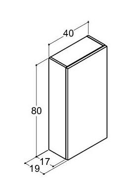 Dansani Luna Urban overskab - Venstrehængslet - Sort eg Dansani Luna Urban overskab - Venstrehængslet - Sort eg