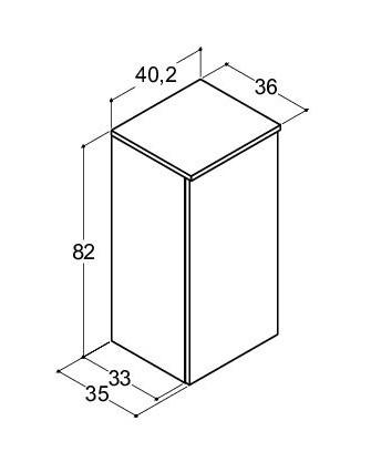 Dansani Luna Urban underskab 40 - Højrehængslet - Varm eg Dansani Luna Urban underskab 40 - Højrehængslet - Varm eg