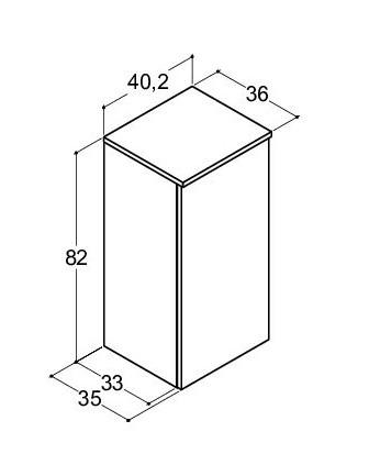 Dansani Luna Urban underskab 40 m/bakke+pose - Højrehængslet - Grå mat Dansani Luna Urban underskab 40 m/bakke+pose - Højrehængslet - Grå mat