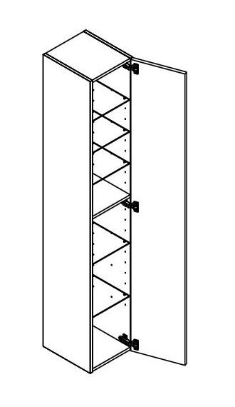 Dansani Luna Urban højskab 30 - Højrehængslet - Natur eg Dansani Luna Urban højskab 30 - Højrehængslet - Natur eg