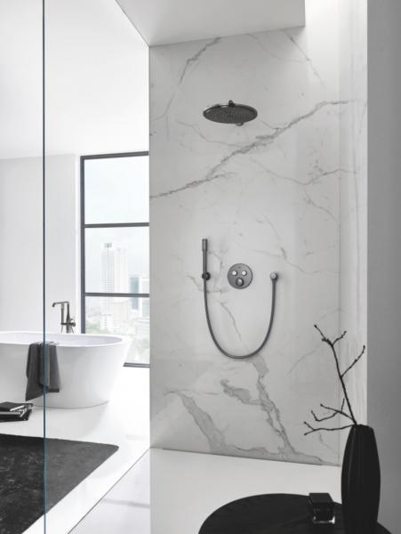 Grohe SmartControl komplet brusesystem m/ Rainshower 310 hovedbruser til indbygning - Børstet Hard Graphite