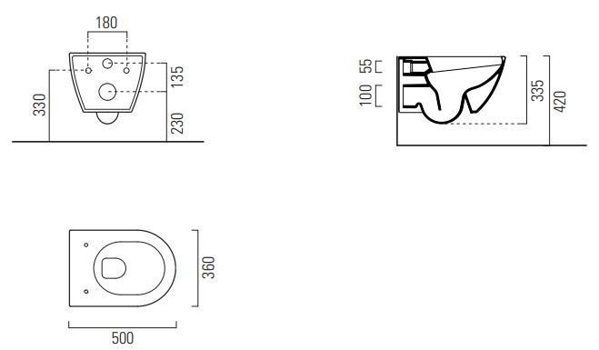 GSI Pura kompakt RIMless toiletpakke inkl. sæde m/softclose, cisterne og krom betjening GSI Pura kompakt RIMless toiletpakke inkl. sæde m/softclose, cisterne og krom betjening