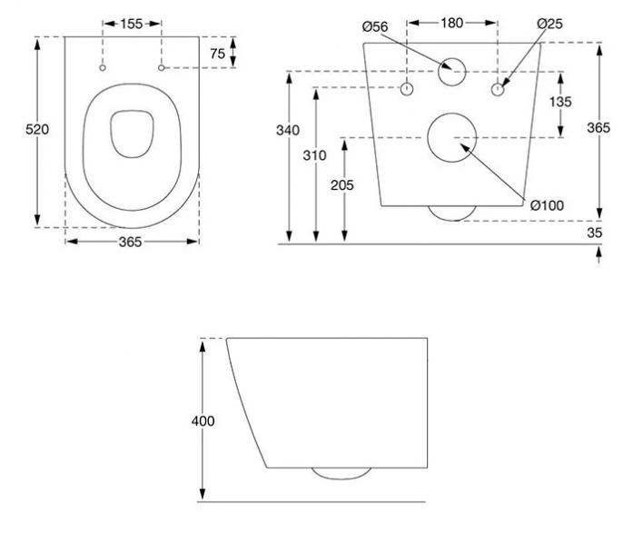 Pressalit Trend rimless toiletpakke m/sæde, cisterne og hvid betjening Pressalit Trend rimless toiletpakke m/sæde, cisterne og hvid betjening