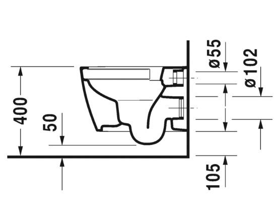 Duravit Me by Starck Compact Rimless hvid mat toiletpakke inkl. sæde m/softclose, cisterne, wondergliss og mat sort betjening
