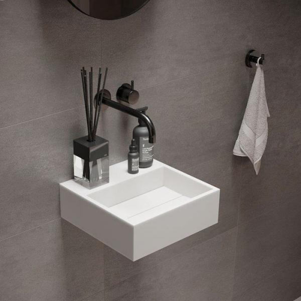 Ideavit Solidcube 30 håndvask t/væg - Uden overløb - Uden hanehul Ideavit Solidcube 30 håndvask t/væg - Uden overløb - Uden hanehul