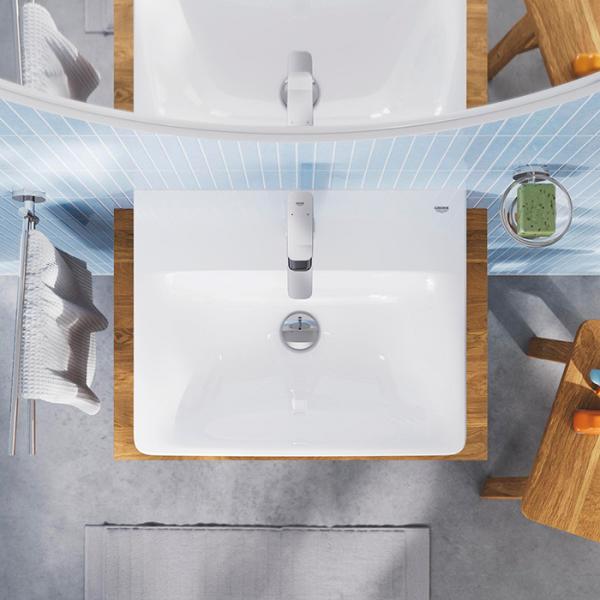 Grohe Euro 2.0 55 håndvask t/væg - 1 hanehul - HyperClean Grohe Euro 2.0 55 håndvask t/væg - 1 hanehul - HyperClean
