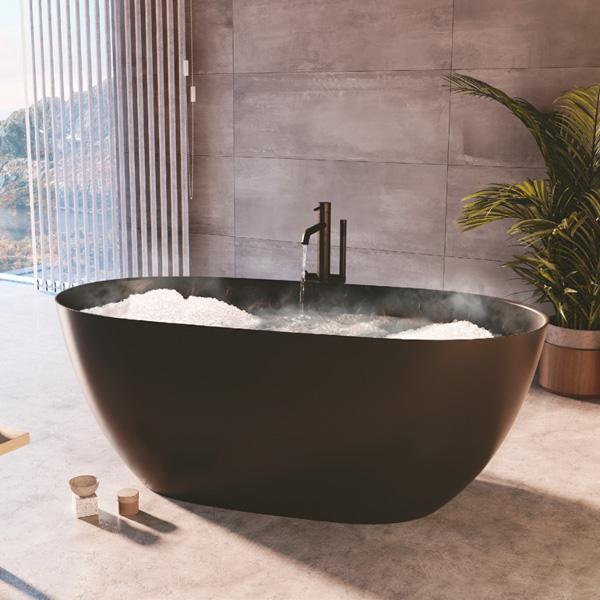 Strømberg Arden fritstående badekar 1600 x 740 mm - Mat sort