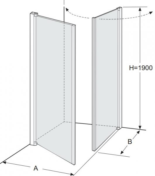 Outlet - If&ouml; Space 2000 brused&oslash;r SPNK 750 - Alu profiler - Klart glas