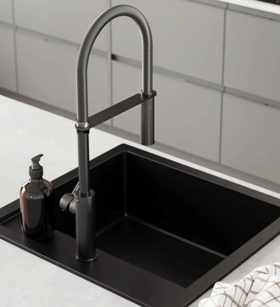 Lavabo Jupiter 50 kompositvask - Antracit-sort/sort Lavabo Jupiter 50 kompositvask - Antracit-sort/sort