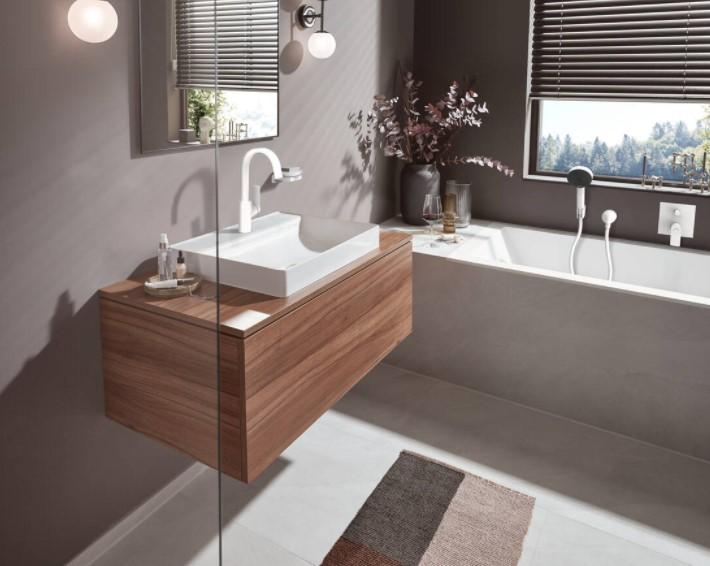 Hansgrohe Vivenis 210 håndvaskarmatur m/svingtud og løft-op bundventil - Mat hvid