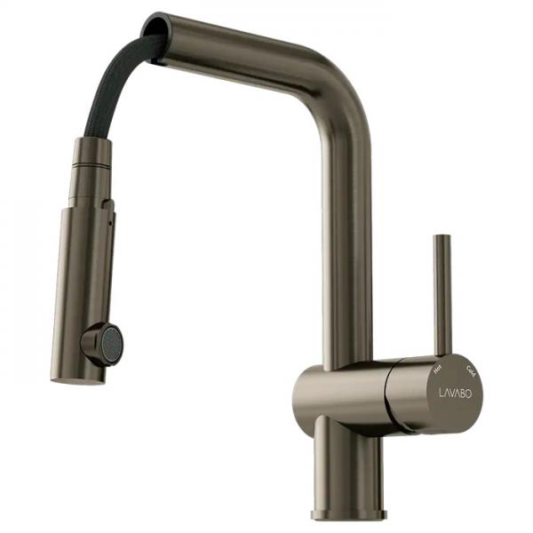 Lavabo Kubus 385 RS k&oslash;kkenarmatur m/udtr&aelig;k - Dark bronze