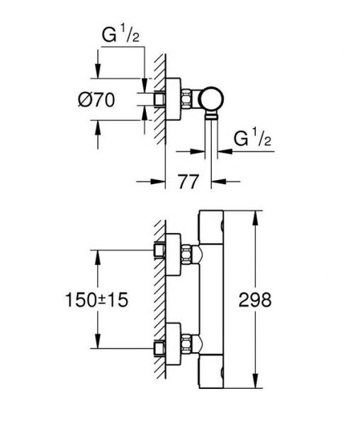 Grohe Rainshower SmartActive komplet brusesystem m/termostat - 600 mm - Børstet cool sunrise Grohe Rainshower SmartActive komplet brusesystem m/termostat - 600 mm - Børstet cool sunrise