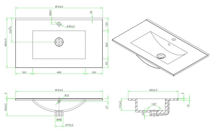 Cass&oslash;e Class 80 m&oslash;bels&aelig;t - Hvidpigmenteret eg m/lameller