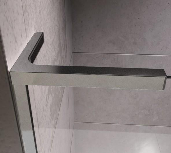 Strømberg Faro 42 bruseniche m/skydedøre 96x96 - Klar glas/gunmetal Strømberg Faro 42 bruseniche m/skydedøre 96x96 - Klar glas/gunmetal