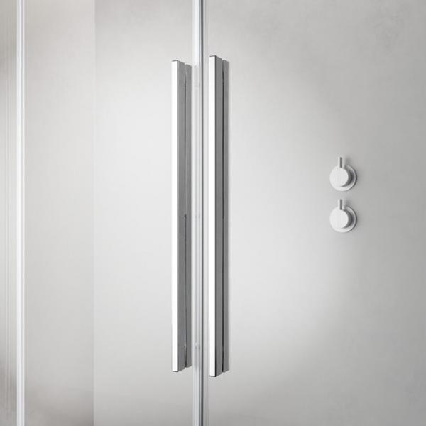 Strømberg Faro 42 bruseniche m/skydedøre 96x96 - Klar glas/krom Strømberg Faro 42 bruseniche m/skydedøre 96x96 - Klar glas/krom