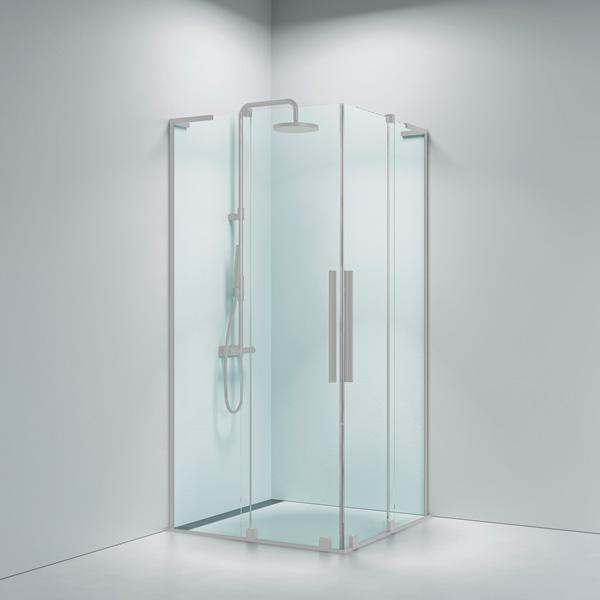 Strømberg Faro 42 bruseniche m/skydedøre 76x76 - Klar glas/krom Strømberg Faro 42 bruseniche m/skydedøre 76x76 - Klar glas/krom