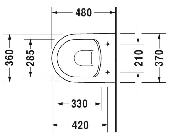 Duravit Me by Starck Compact Rimless hvid mat toiletpakke inkl. sæde m/softclose, cisterne, wondergliss og mat sort betjening