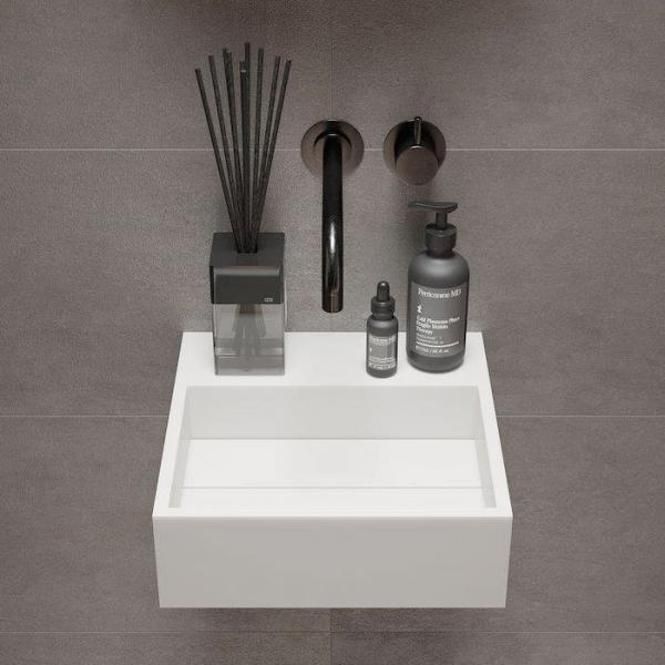 Ideavit Solidcube 30 håndvask t/væg - Uden overløb - Uden hanehul Ideavit Solidcube 30 håndvask t/væg - Uden overløb - Uden hanehul