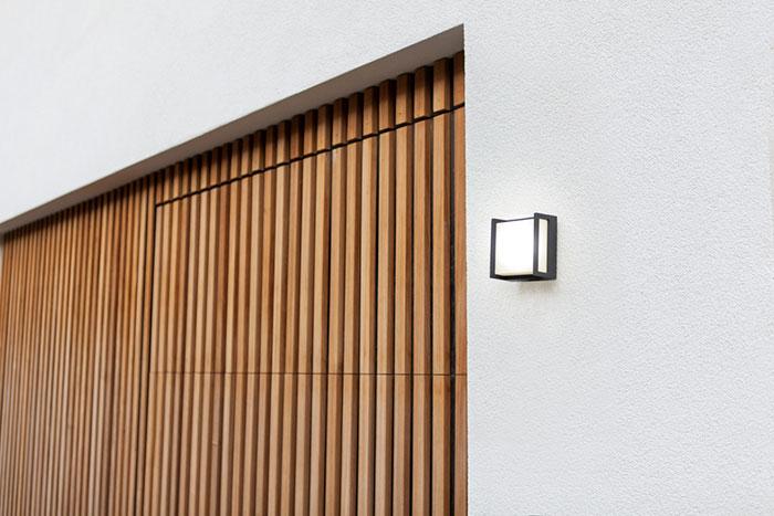 Lutec Architectural Qubo udendørslampe til væg 14 x 14 cm