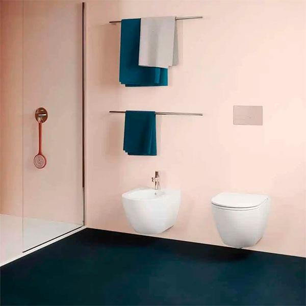 Lavabo Comoda rimless v&aelig;gh&aelig;ngt toilet inkl. EasyClean og s&aelig;de m/soft-close og quick release - Hvid