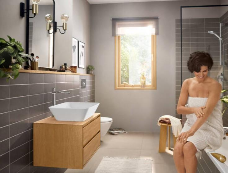 hansgrohe Rebris E 240 håndvaskarmatur m/Coolstart og løft-op bundventil - Krom