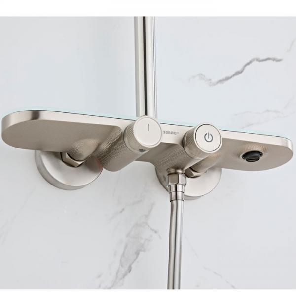 Cassøe Garda 250 komplet brusesystem m/Crystal cut - Børstet stål Cassøe Garda 250 komplet brusesystem m/Crystal cut - Børstet stål