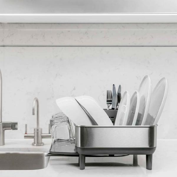 Simplehuman kompakt opvaskebakke m/st&aring;lramme