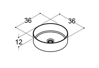 Dansani Luna Urban 120 møbelsæt m/Circle bowlevask og skuffer - Valgfri farve