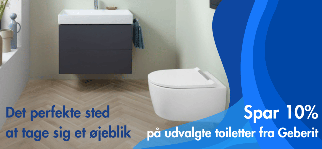 Spar 10% på Geberit væghængt toilet